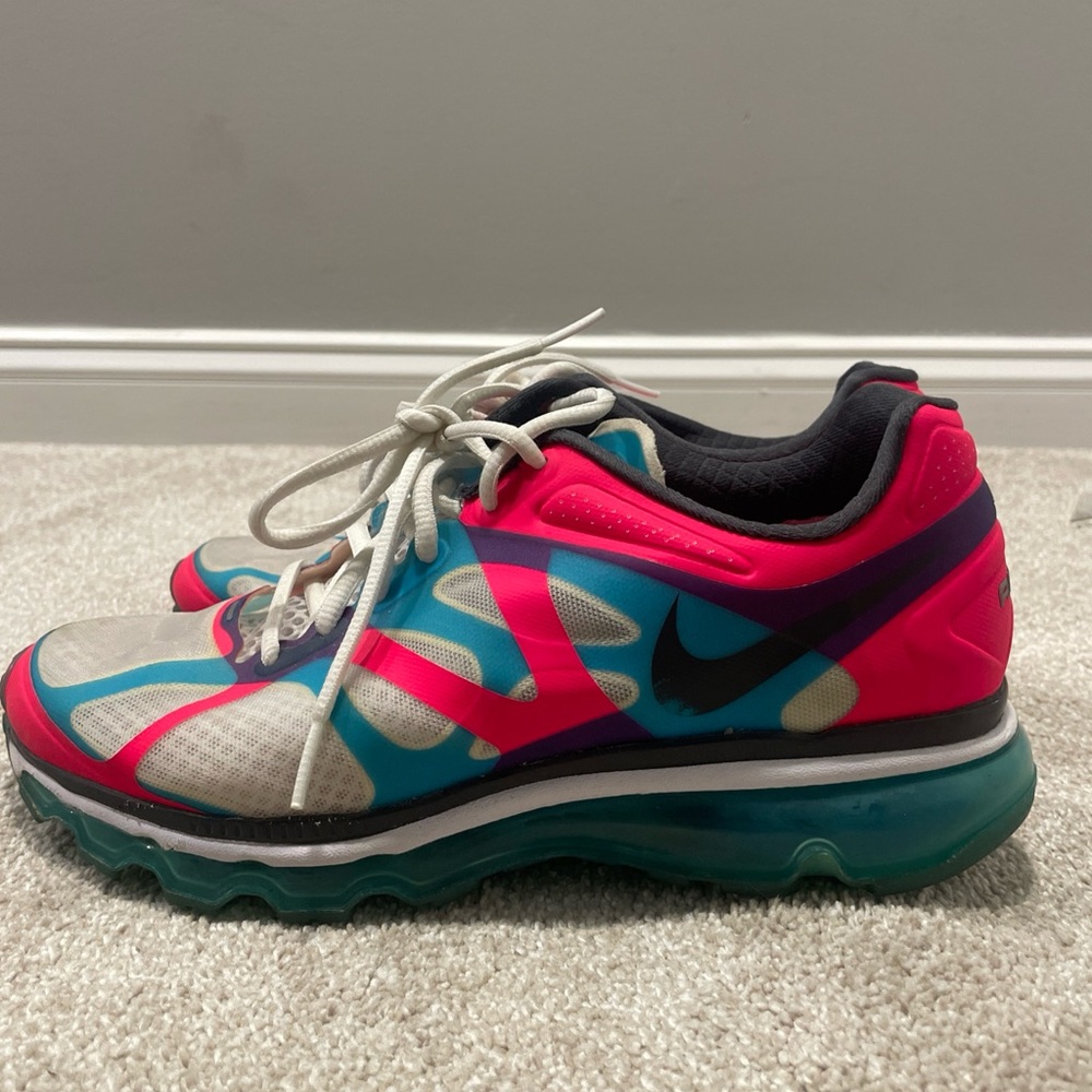 Nike Air Max Plus 2012 Women Running Sneakers Pink/blue/purple 487679-114 Sz 9